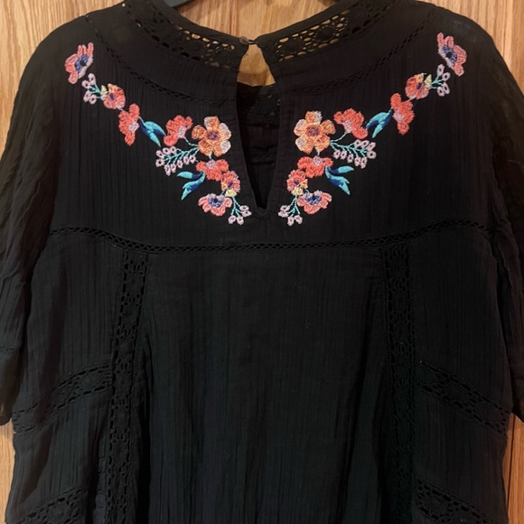 Free People Perfectly Victorian Embroidered Boho Festival Mini Shift‎ Dress XS - Picture 16 of 16